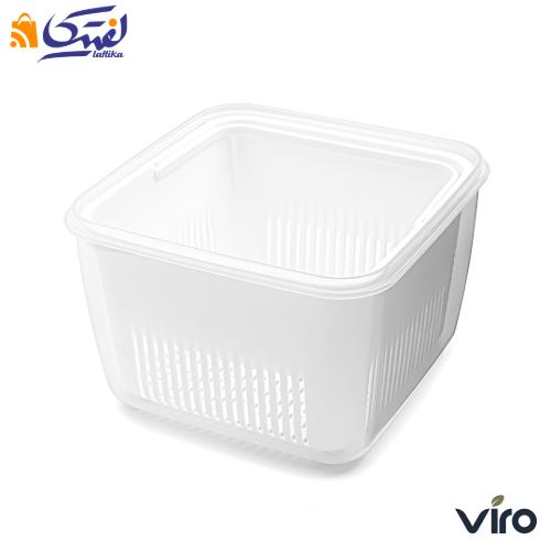 خرید ظرف فریزری سبد دار ایزی لاک پلاس مربع 4 برند ویرو - کد 614