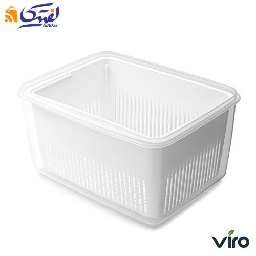 خرید ظرف فریزری سبد دار ایزی لاک پلاس 3600 میلی لیتر مستطیل 4 برند ویرو - کد 604