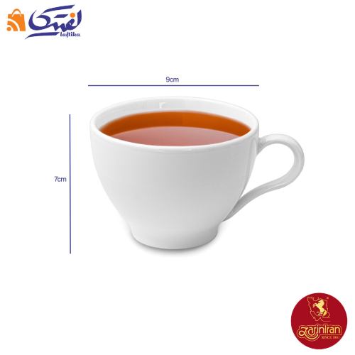 ابعاد فنجان چای چینی زرین مدل آذر