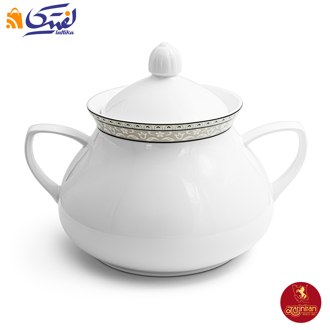 سوپخوری چینی زرین با شيار ملاقه شهرزاد ۱۲ ورونا طوسی