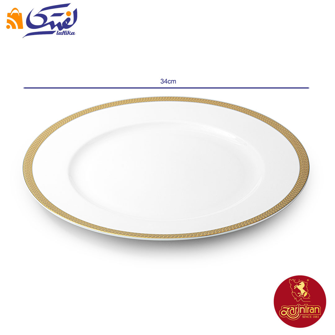 ابعاد دیس گرد چینی زرین ایتالیا اف سه اسلیمی تخت 34