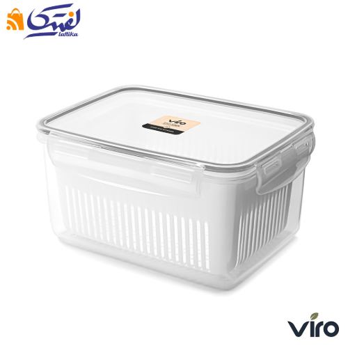 ظرف فریزری سبد دار ایزی لاک پلاس 2200 میلی لیتر مستطیل 3 - کد 603