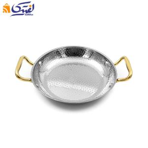 ماهیتابه استیل دسته طلایی داخل چکشی سایز 24 POT-24