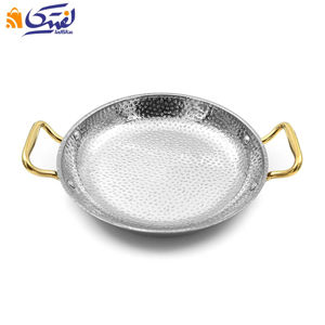 ماهیتابه استیل دسته طلایی داخل چکشی سایز 28 POT-28
