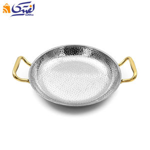 ماهیتابه استیل دسته طلایی داخل چکشی سایز 26 POT-26