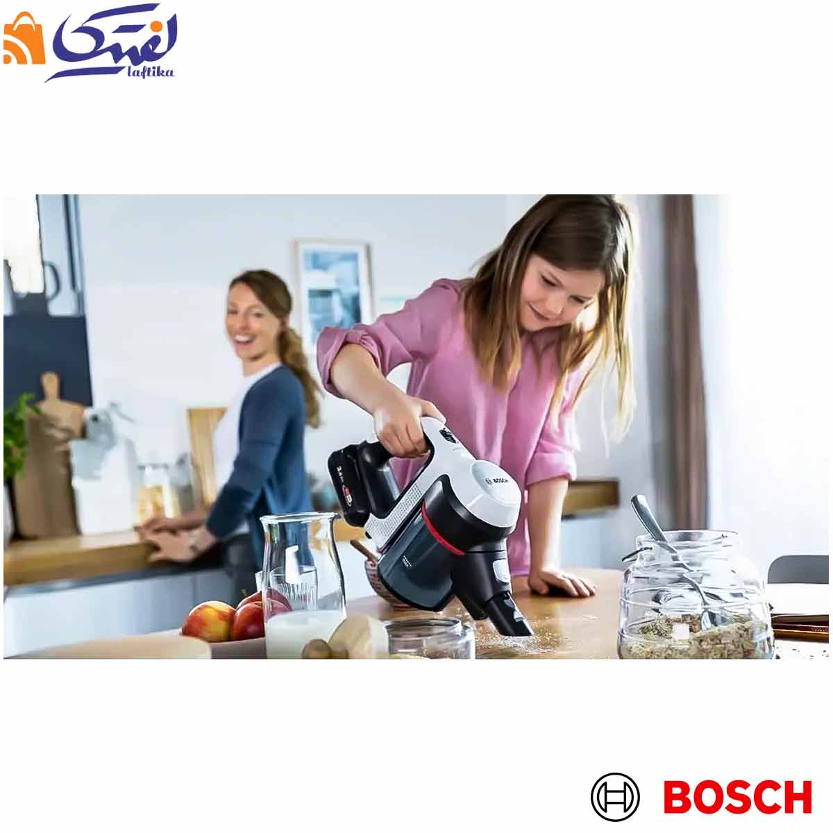 جارو شارژی بوش ایستاده و دستی با کنترل قدرت روی دسته