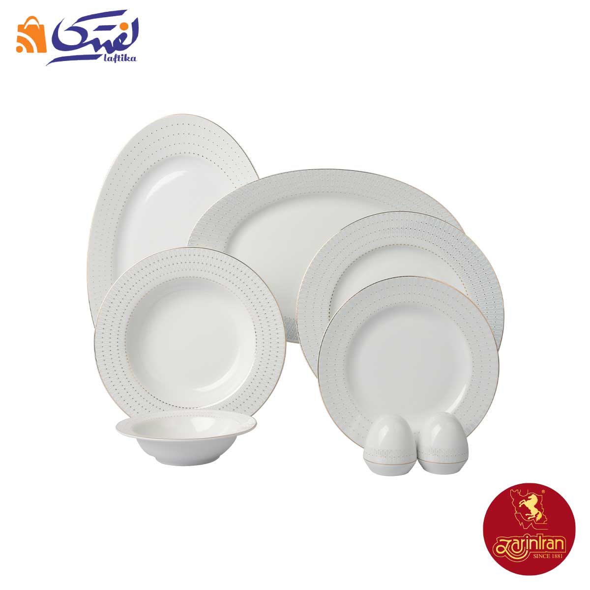 سرویس چینی طرح رستا زرین 6 نفره 28 پارچه