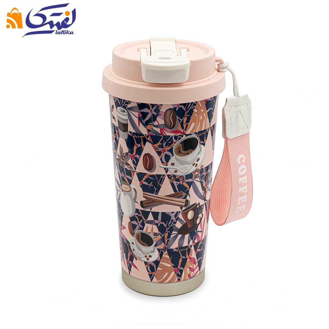 قیمت تراول ماگ بدنه طرح دار 500 میلی لیتر کد FL-1006-500