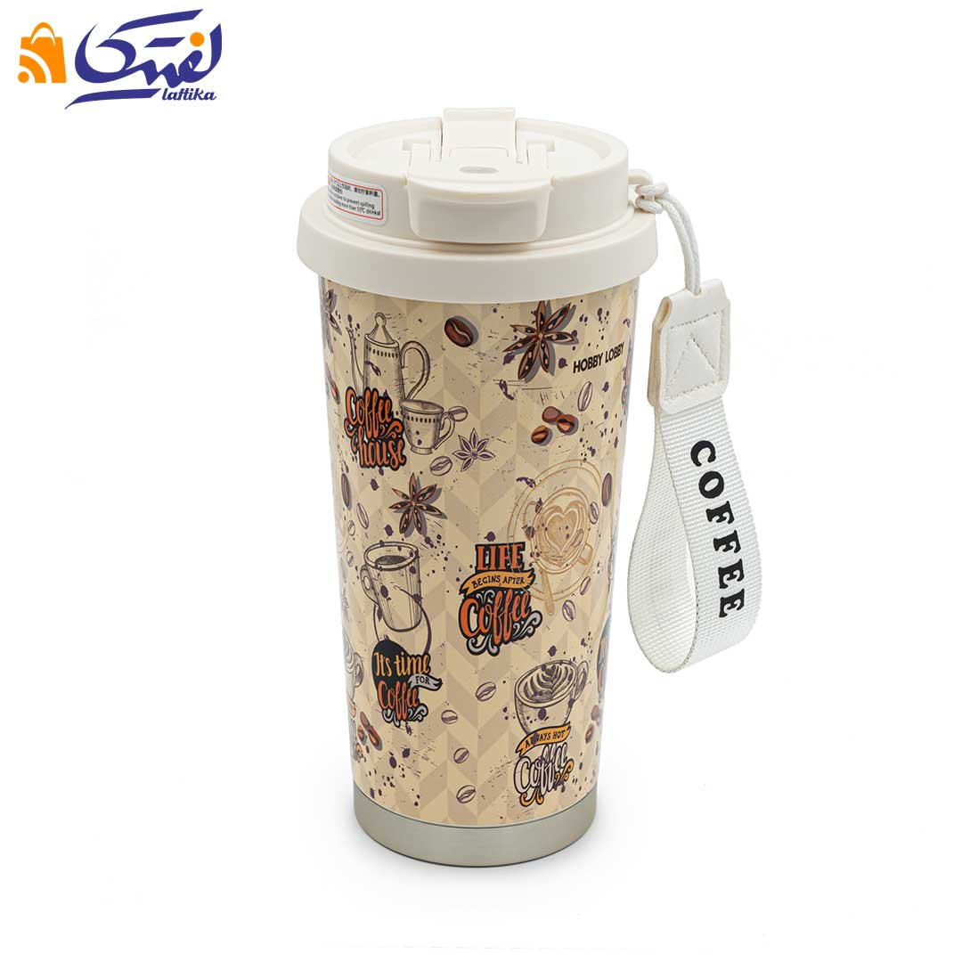 خرید تراول ماگ بدنه طرح دار 500 میلی لیتر کد FL-1006-500