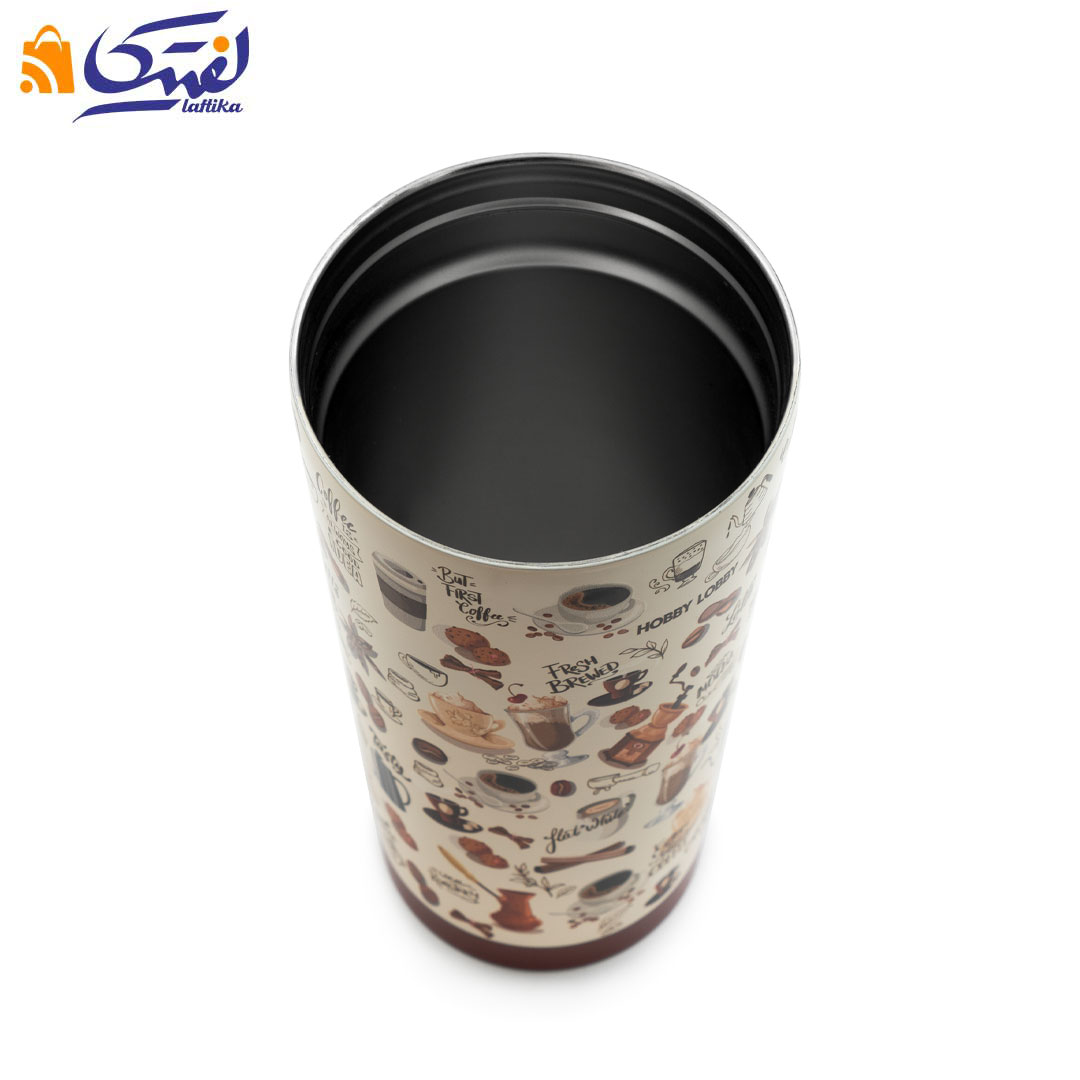 تراول ماگ بدنه طرح دار 500 میلی لیتر کد FL-1006-500