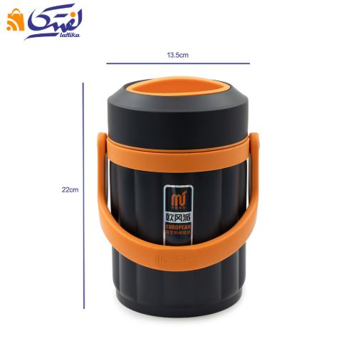 ابعاد لانچ باکس استوانه ای استیل بدنه خط 304 MS765