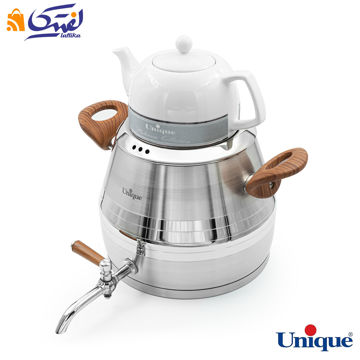 کتری و قوری 5 لیتر طرح ترک یونیک UN-7297 دسته چوبی
