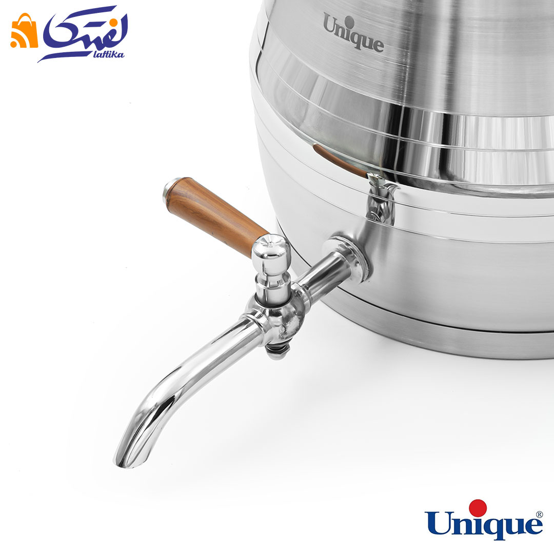 خرید کتری و قوری 5 لیتر طرح ترک یونیک UN-7297 دسته چوبی