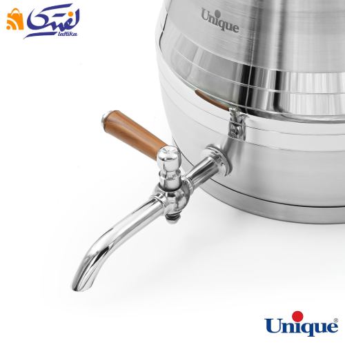 خرید کتری و قوری 5 لیتر طرح ترک یونیک UN-7297 دسته چوبی