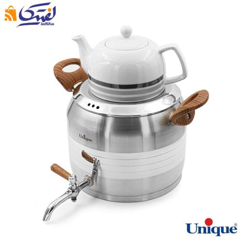 ست کتری قوری 5 لیتر یونیک UN-7295 دسته چوبی