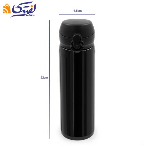 ابعاد فلاسک مسافرتی داخل استیل درب قفلی 500 میلی لیتر کد FL-1022-500