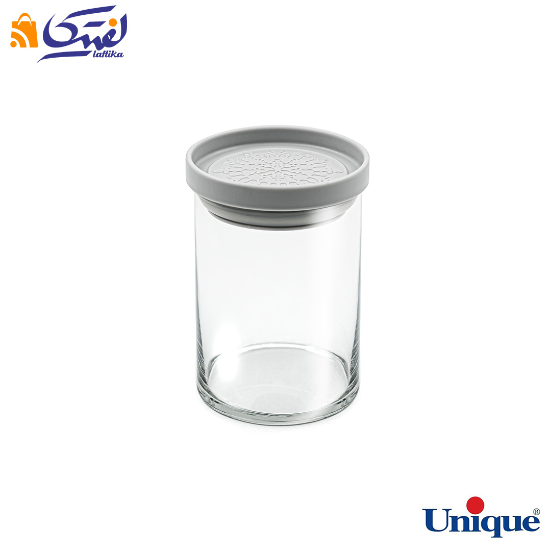 ظرف ادویه شیشه ای درب طوسی 120 یونیک UN-1255