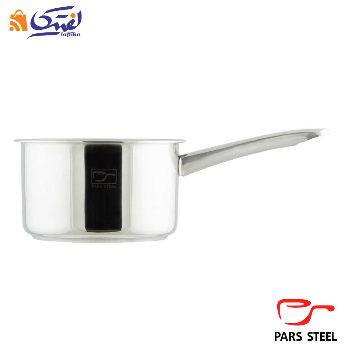 شیرجوش 1/4 لیتری سایز 14 با دسته فلزی پارس استیل (کف سه لایه)