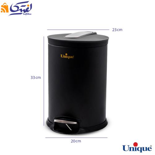 سطل زباله استیل یونیک 12 لیتری مشکی