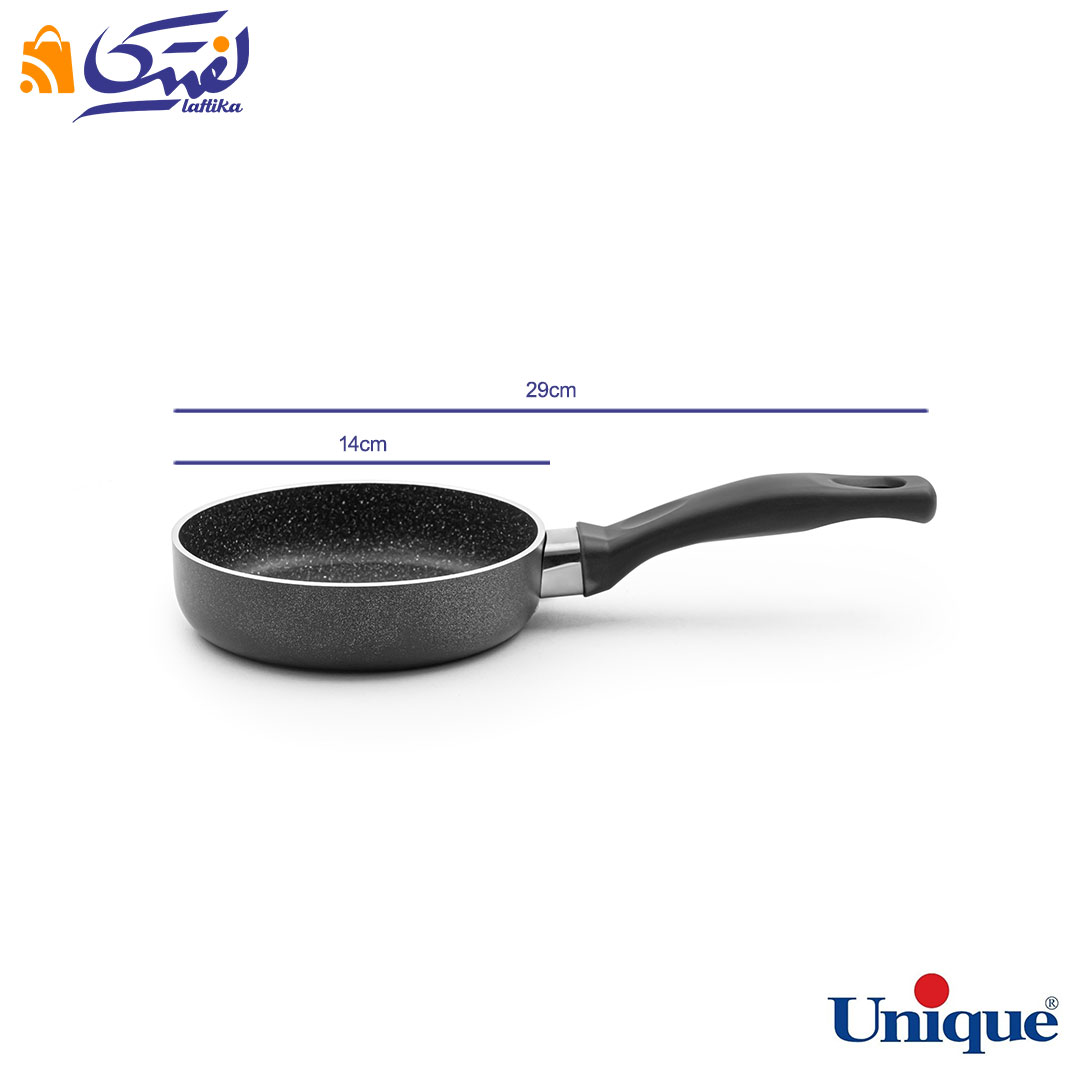 قیمت تابه تک دسته یونیک سایز 14 کف گرانیت طوسی تیره UN-8114