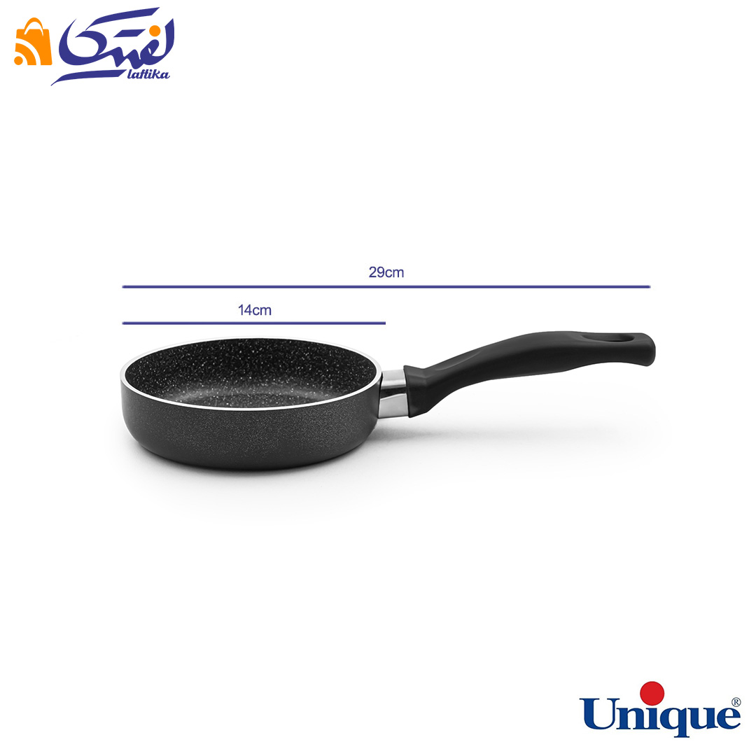 قیمت تابه تک دسته سایز 14 یونیک کف گرانیت مشکی UN-8113