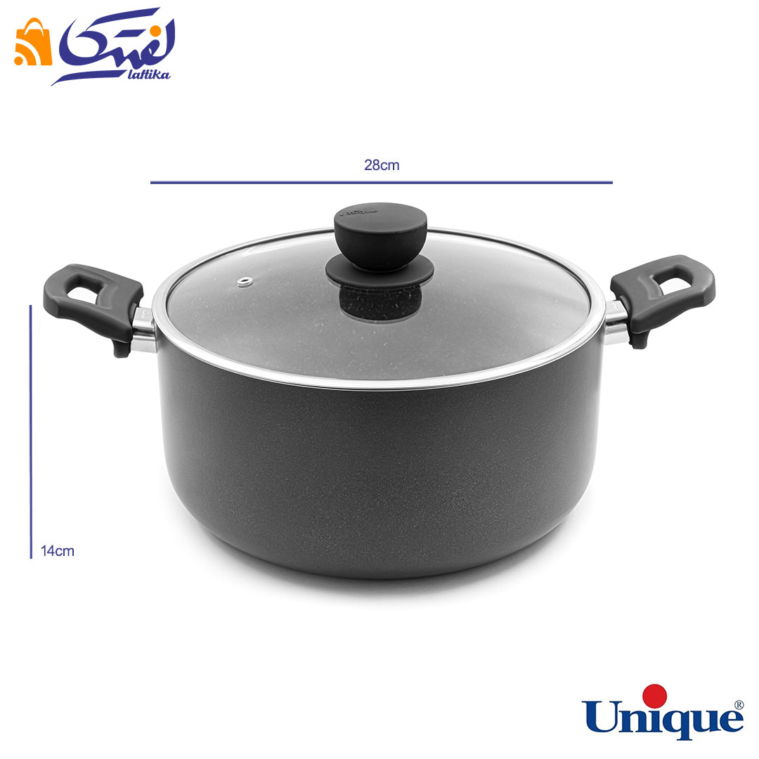 ابعاد قابلمه یونیک کف گرانیت طوسی تیره UN-8110