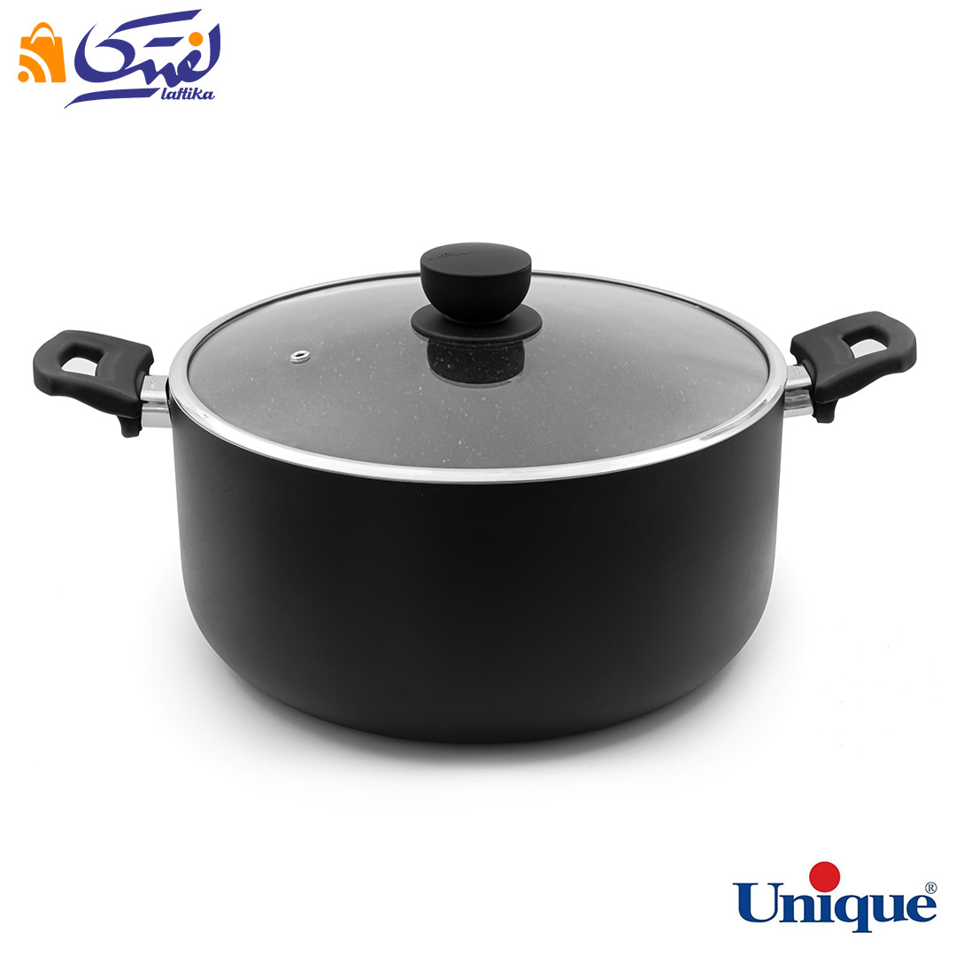 قابلمه سایز 32 یونیک کف گرانیت مشکی UN-8111