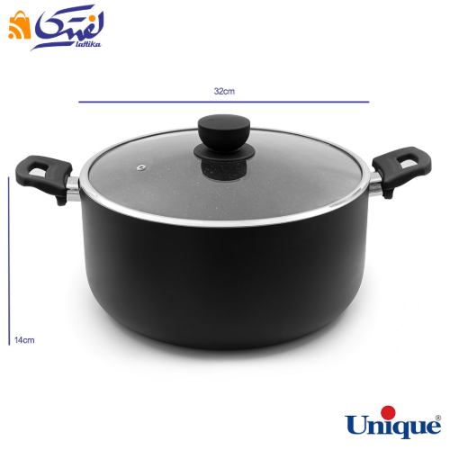 قابلمه سایز 32 یونیک کف گرانیت مشکی UN-8111