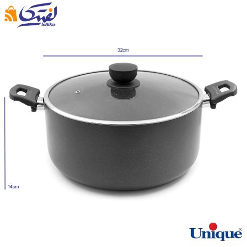 ابعاد قابلمه سایز 32 یونیک کف گرانیت طوسی تیره UN-8112