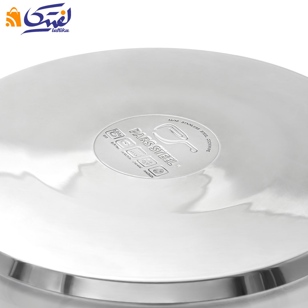 قیمت تابه پارس استیل سایز 16 تک دسته کف سه لایه