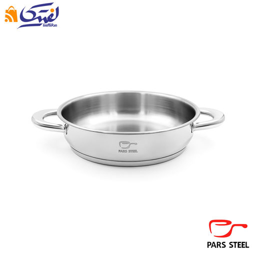 تابه پارس استیل سایز 24 دو دسته کف سه لایه