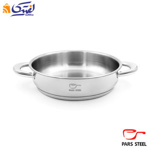 تابه پارس استیل سایز 28 دو دسته کف سه لایه