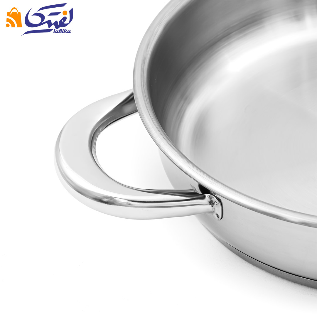 قیمت تابه پارس استیل سایز 28 دو دسته کف سه لایه