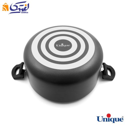 خرید اقساط قابلمه سایز 28 یونیک کف گرانیت مشکی UN-8109
