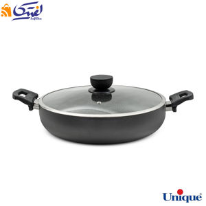 تابه دو دسته یونیک سایز 32 کف گرانیت طوسی تیره UN-8128