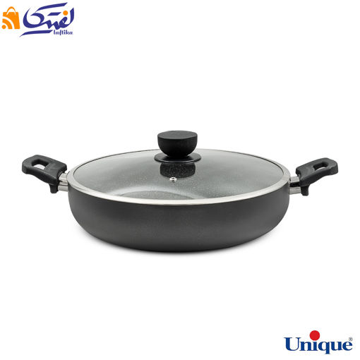 تابه دو دسته یونیک سایز 32 کف گرانیت طوسی تیره UN-8128
