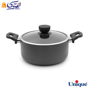 قابلمه سایز 24 یونیک کف گرانیت طوسی تیره UN-8108