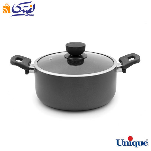 قابلمه سایز 24 یونیک کف گرانیت طوسی تیره UN-8108
