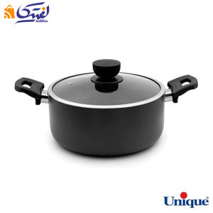 قابلمه سایز 24 یونیک کف گرانیت مشکی UN-8107