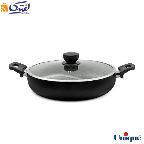 تابه دو دسته یونیک سایز 32 گرانیت مشکی UN-8127