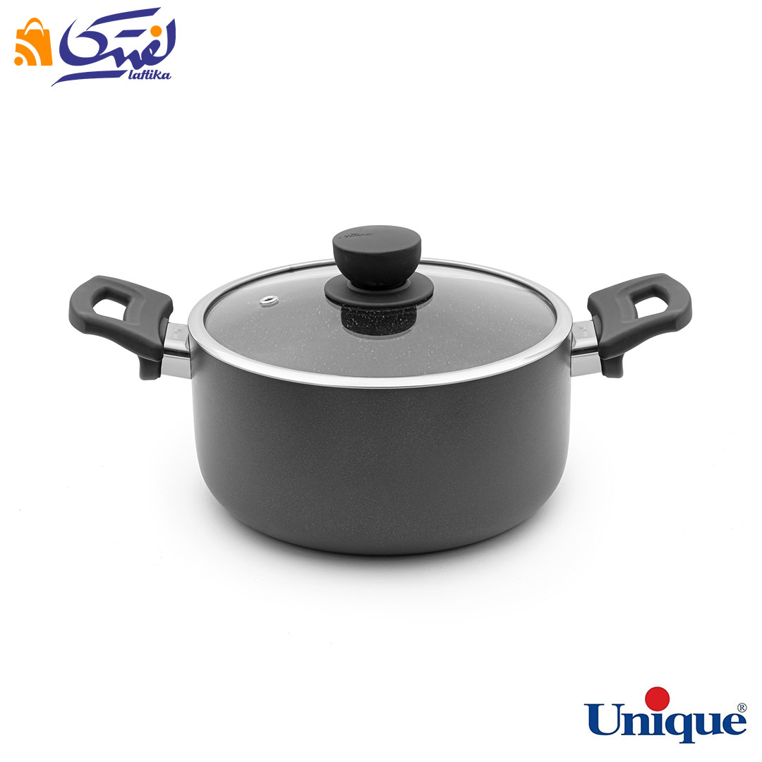 قابلمه سایز 20 یونیک کف گرانیت طوسی تیره UN-8106