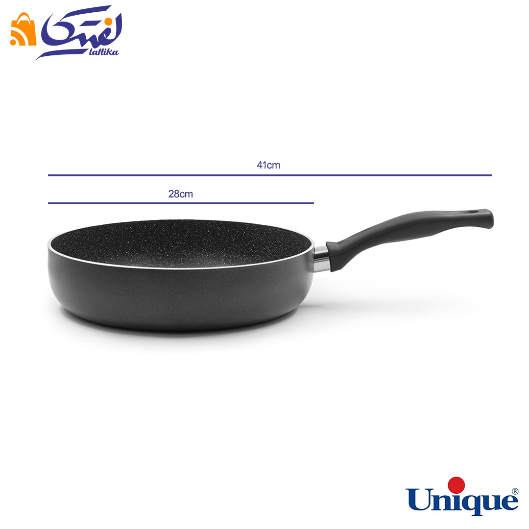 ابعاد تابه تک دسته یونیک گرانیت طوسی تیره UN-8122
