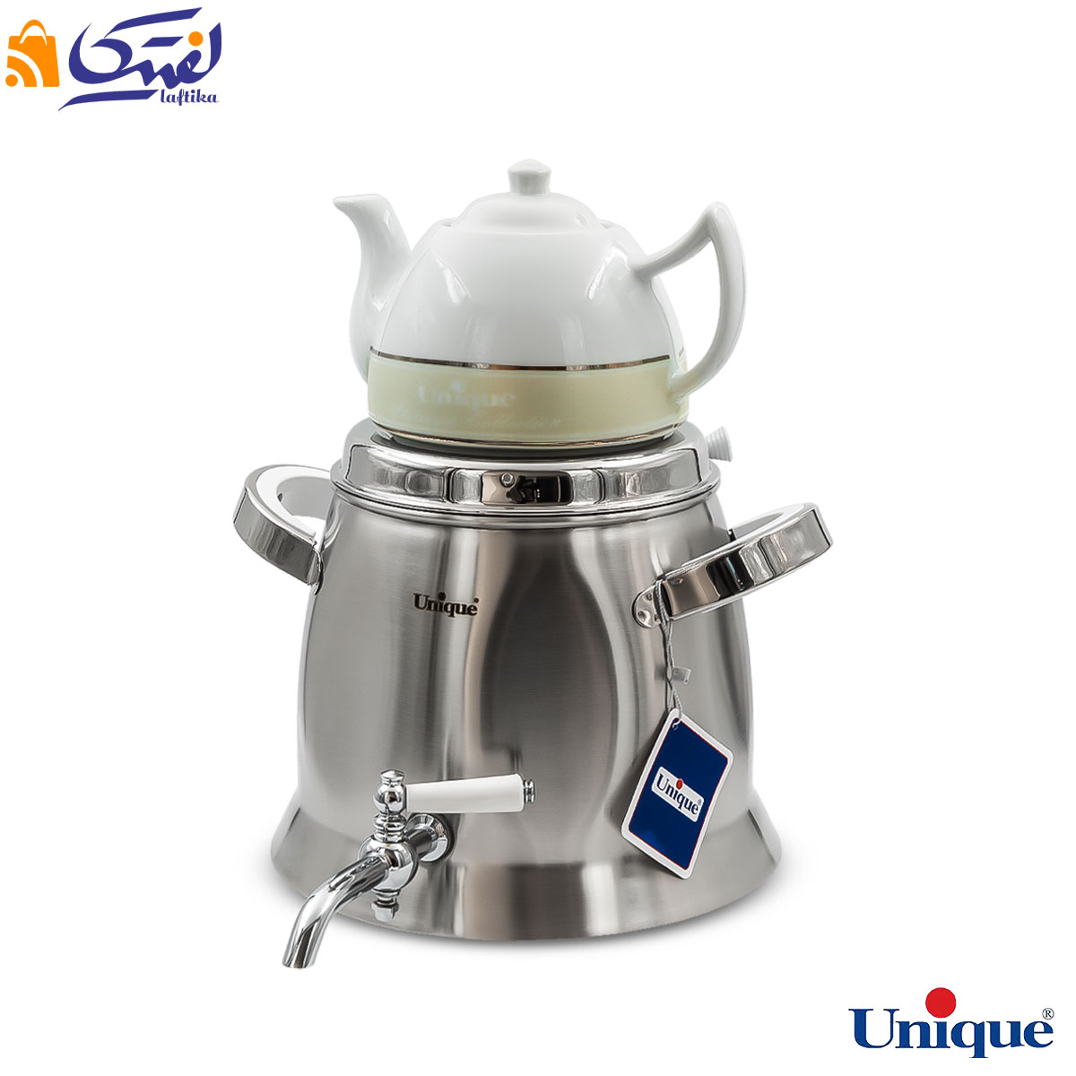 کتری و قوری 6 لیتر شیر دار استیل یونیک UN-7242