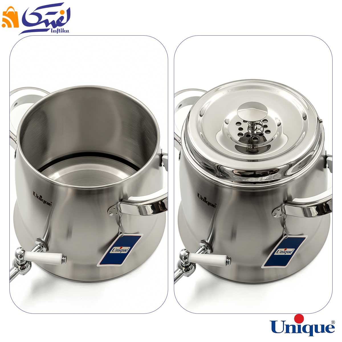کتری و قوری 6 لیتر شیر دار استیل