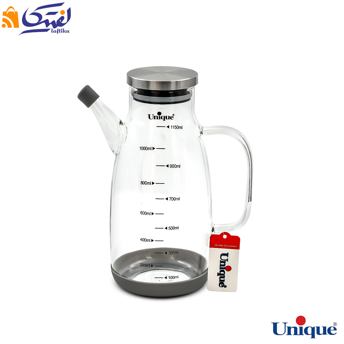 ظرف روغن ریز 1150 میلی لیتر یونیک درب استیل UN-2024