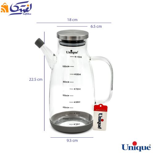 ظرف روغن ریز 1150 میلی لیتر یونیک درب استیل