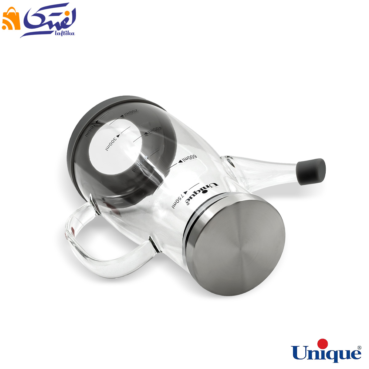 ظرف روغن ریز 750 میلی لیتر یونیک درب استیل