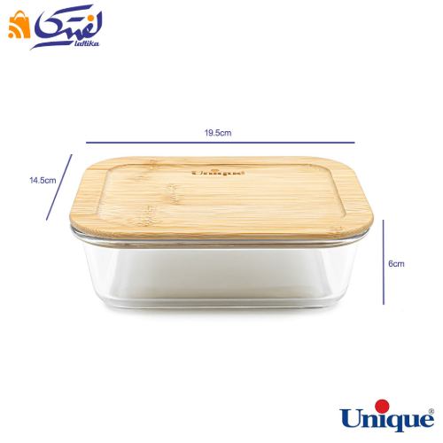 خرید ظرف 4 تیکه فریزری پیرکس یونیک درب بامبو UN-1407