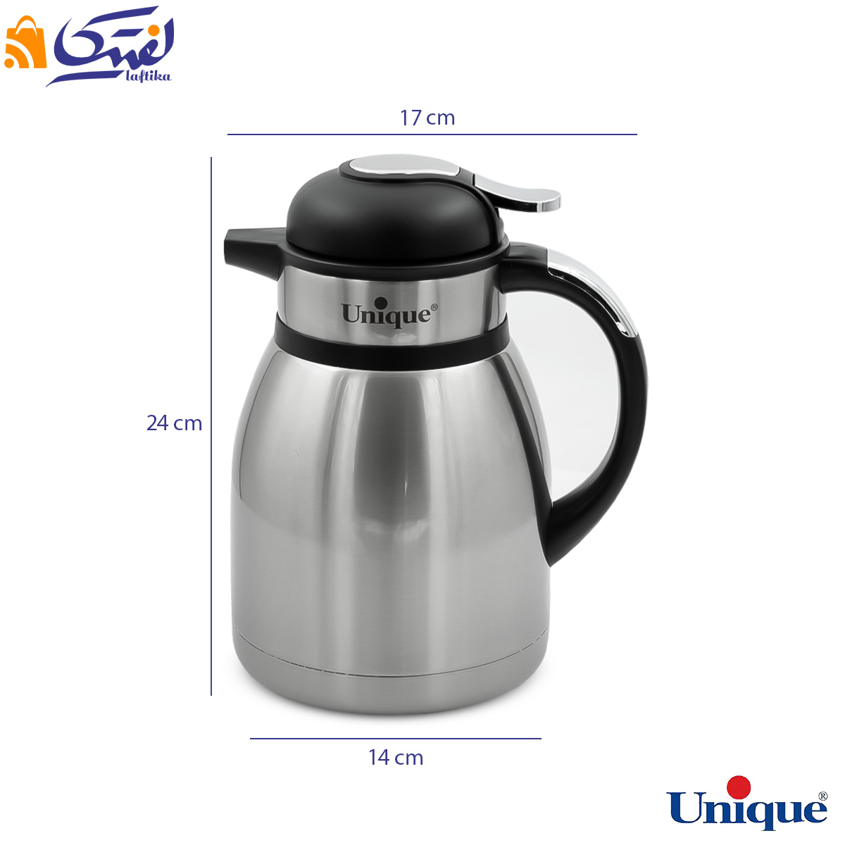 فلاسک استیل 1/5 لیتر بدون شیشه یونیک