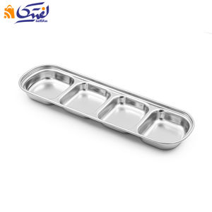 اردو خوری مستطیل چهار خانه مدل 4PC استیل